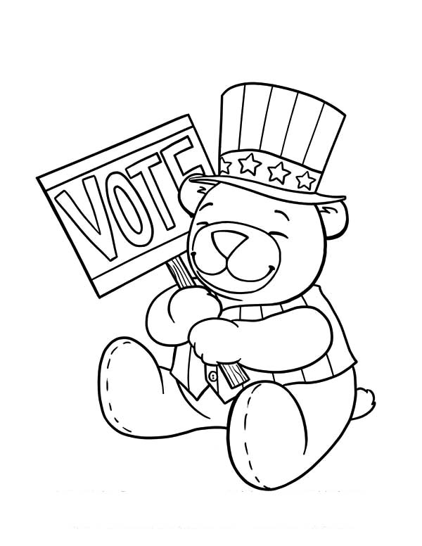 600x776 Election Day Coloring Pages