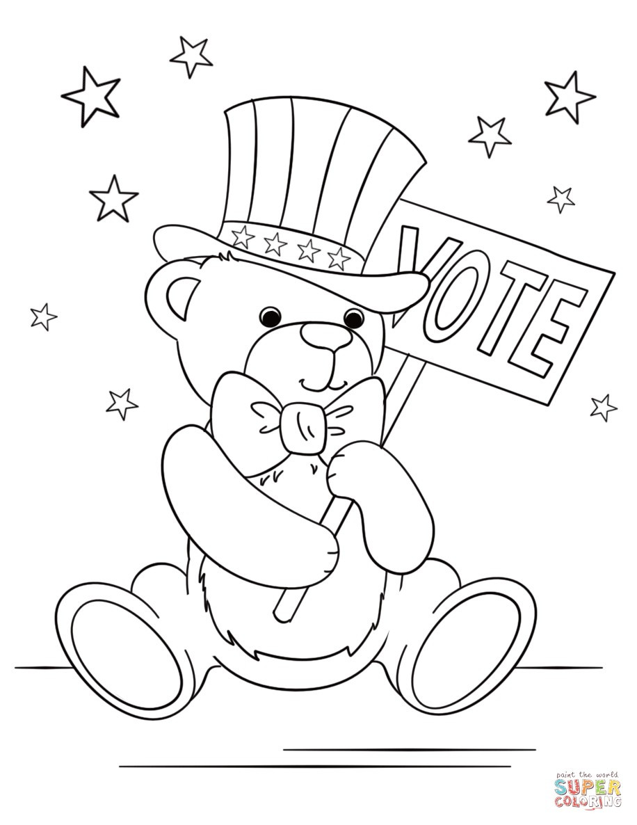 916x1186 Election Day Coloring Pages Preschool Page Free Printable