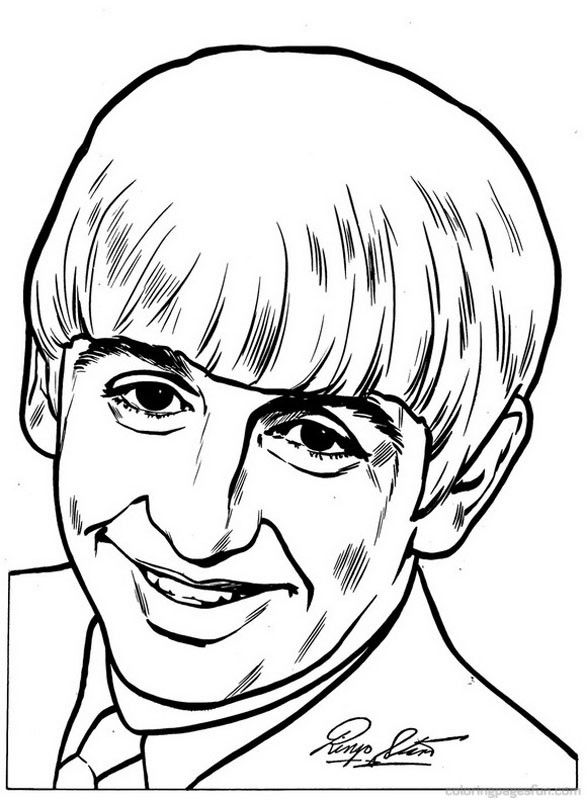 587x800 Beatles Coloring Pages Color Retro Beatles
