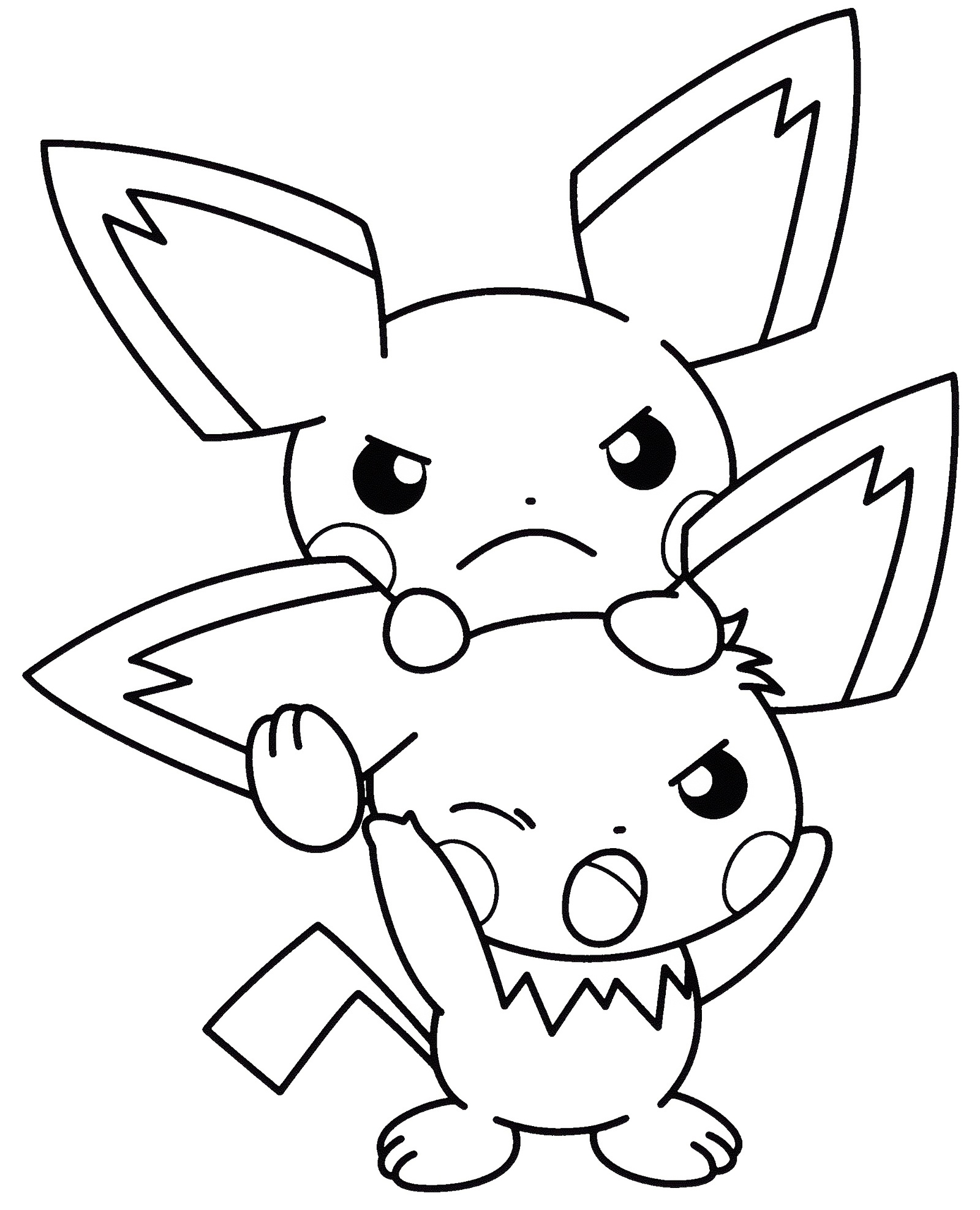 1600x1976 Top Cute Plyaful Pichu Coloring Pages For Little Kids