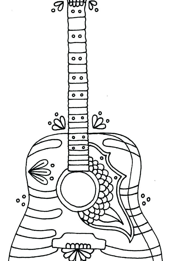 702x1080 Electric Guitar Coloring Page Guitar Coloring Pages Adult Coloring