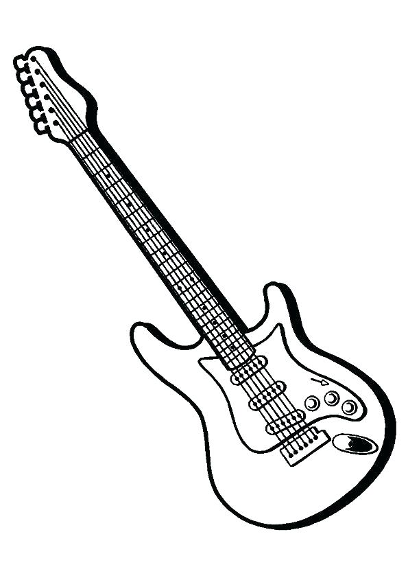 595x842 Electric Guitar Coloring Pages Printable Kids Coloring Guitar
