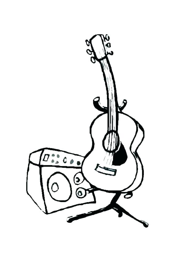620x875 Rock Coloring Pages And Roll Electric Guitar Colouring E