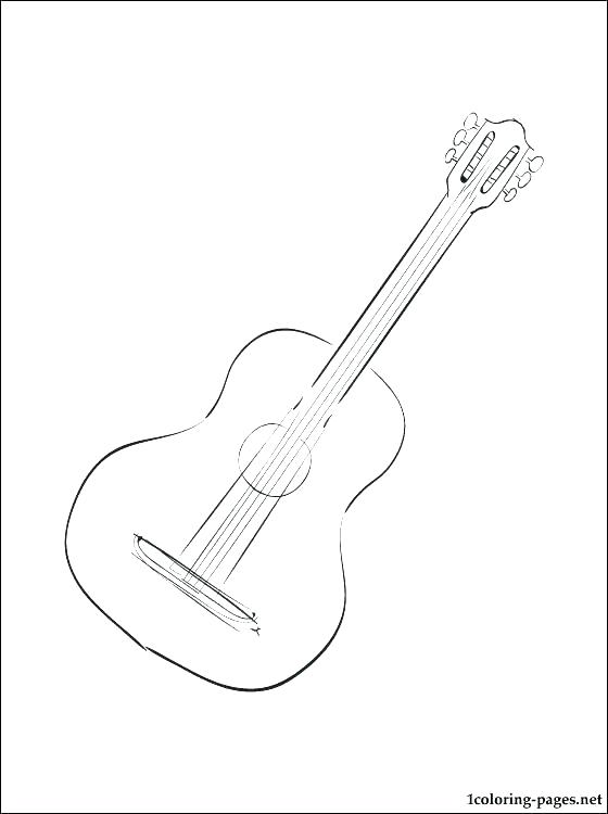 560x750 Electric Guitar Coloring Page Bass Guitar Coloring Pages To Print