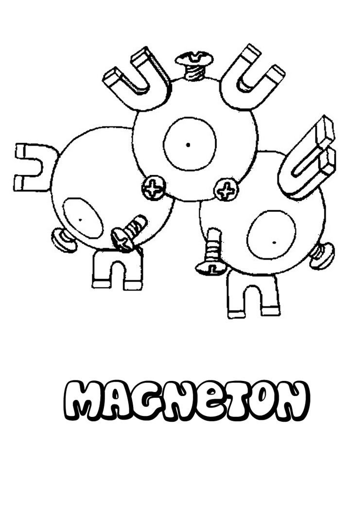 749x1060 Magneton Pokemon Coloring Page More Electric Pokemon Coloring