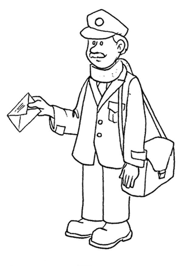 618x874 Postman Coloring Page Post Office School
