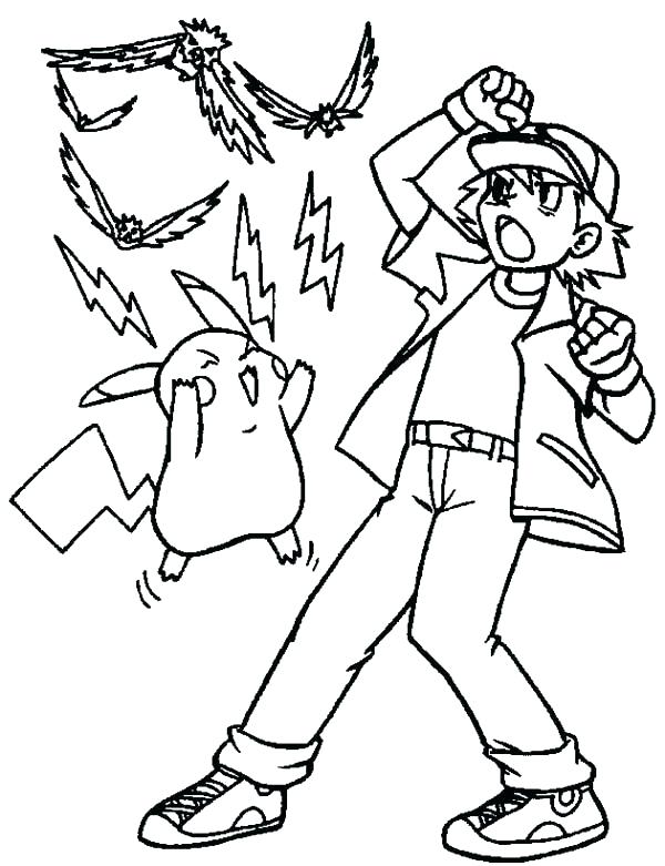 600x781 Ash And Pikachu Coloring Pages Coloring Page Color Pages Coloring