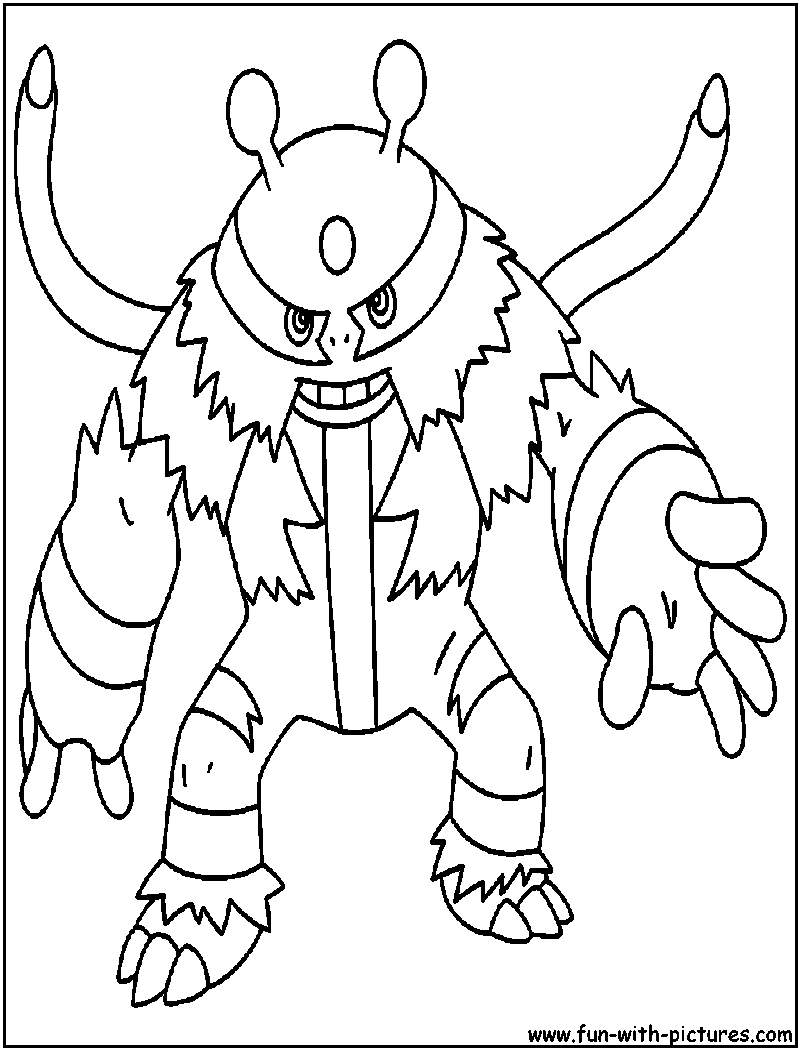 800x1050 Electivire Coloring Page