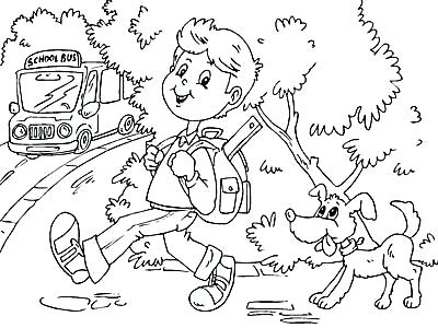 400x300 Coloring School Elementary School Coloring Pages Bus Soft School