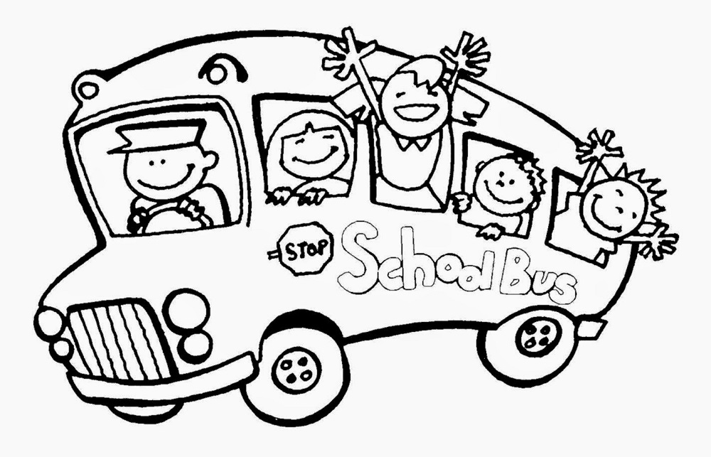 1000x643 Elementary School Coloring Pages Bus Learning Printable