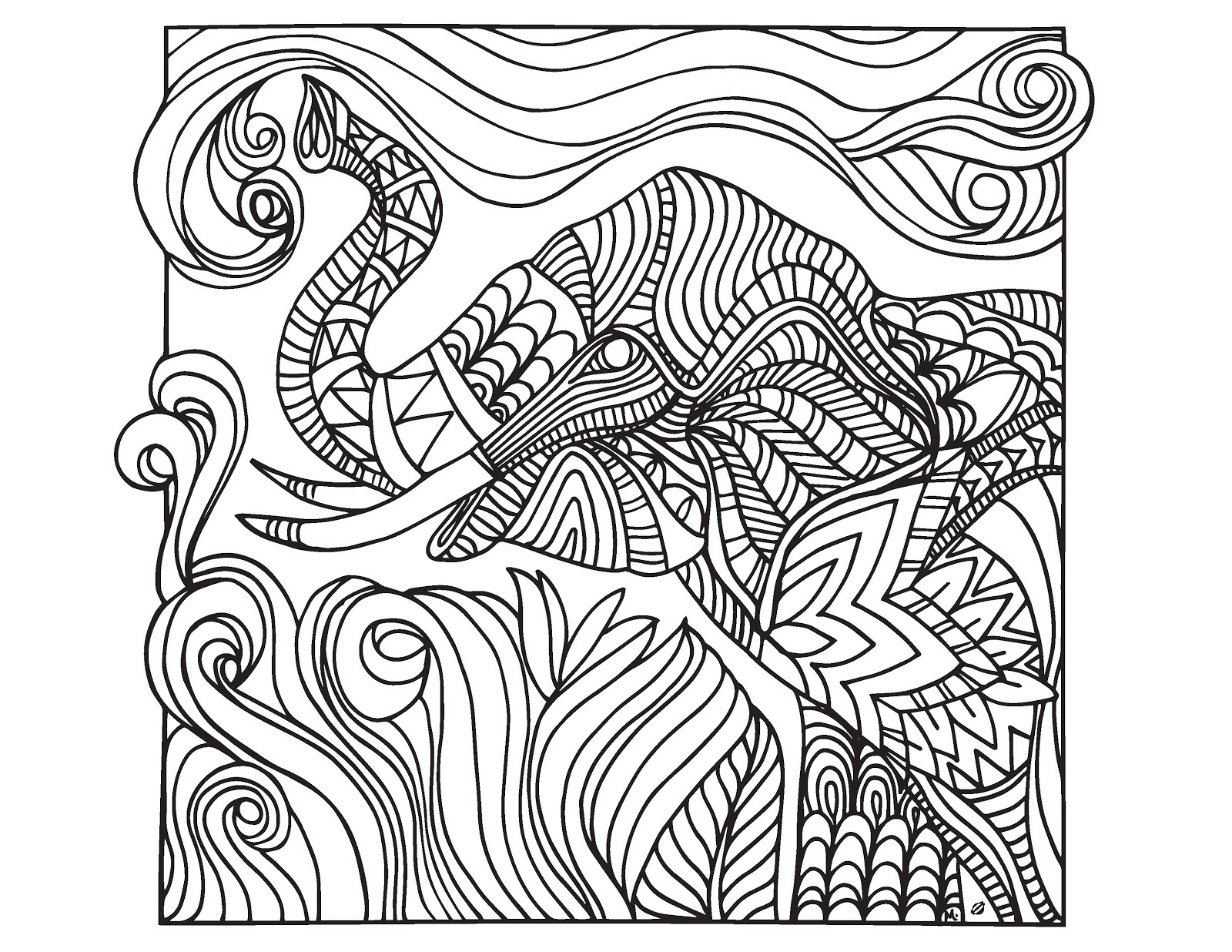 1600x1236 Adult Coloring Pages Pdf Elephant Collection Coloring Sheets