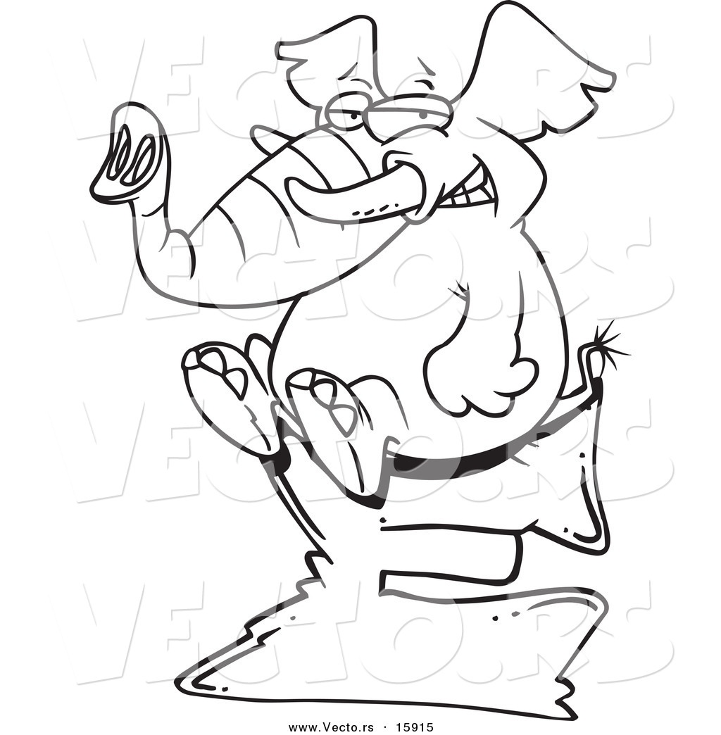 1024x1044 Vector Of A Cartoon Elephant Sitting On A Letter E