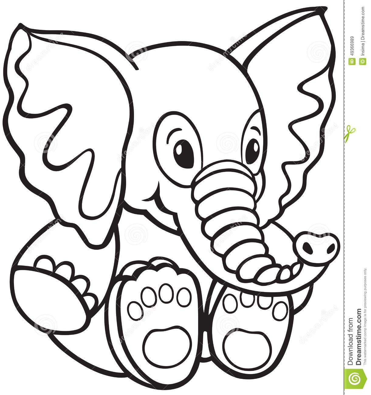 1221x1300 Elephant Toy Soft Black White Cartoon Image Little Kids