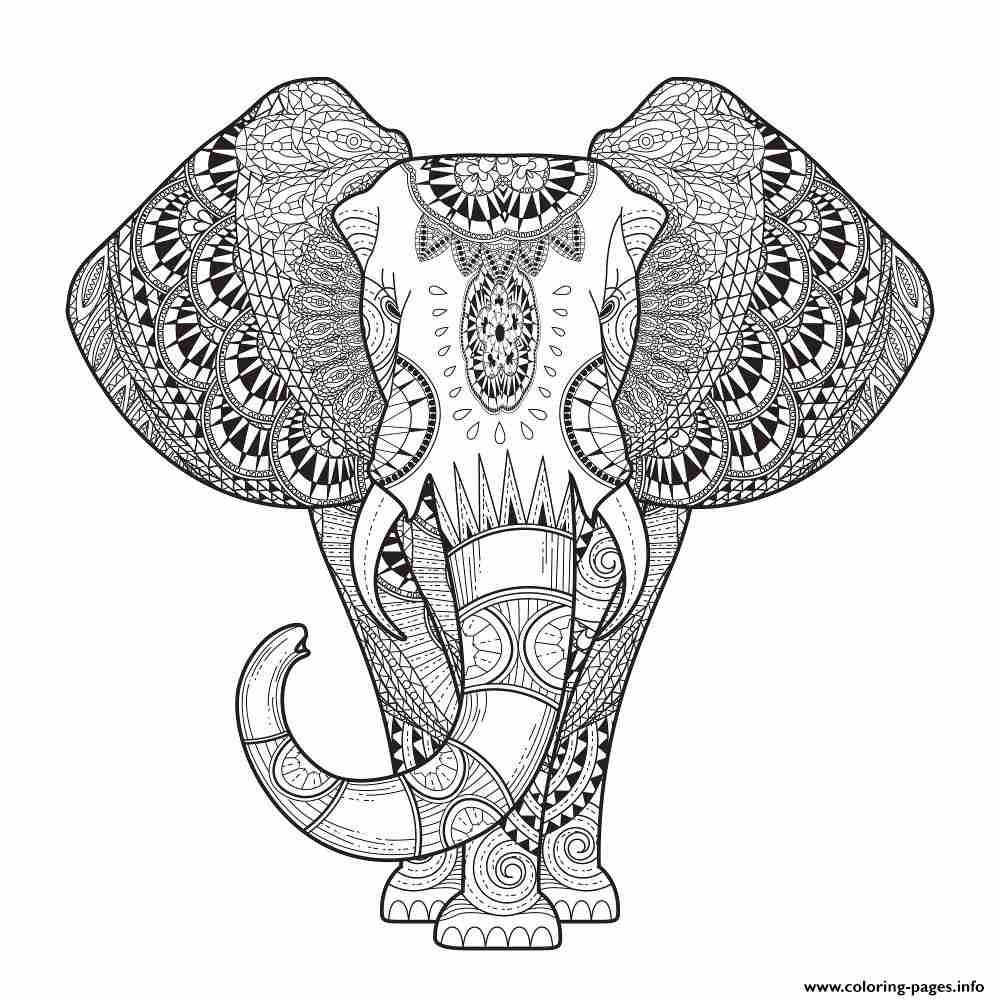 1000x1000 Get This Difficult Elephant Coloring Pages For Grown Ups