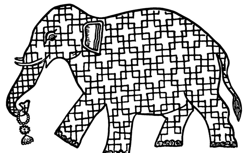 825x516 Abstract Elephant Coloring Pages