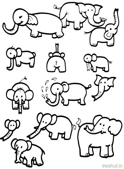 416x565 Elephant Coloring Pages Printable