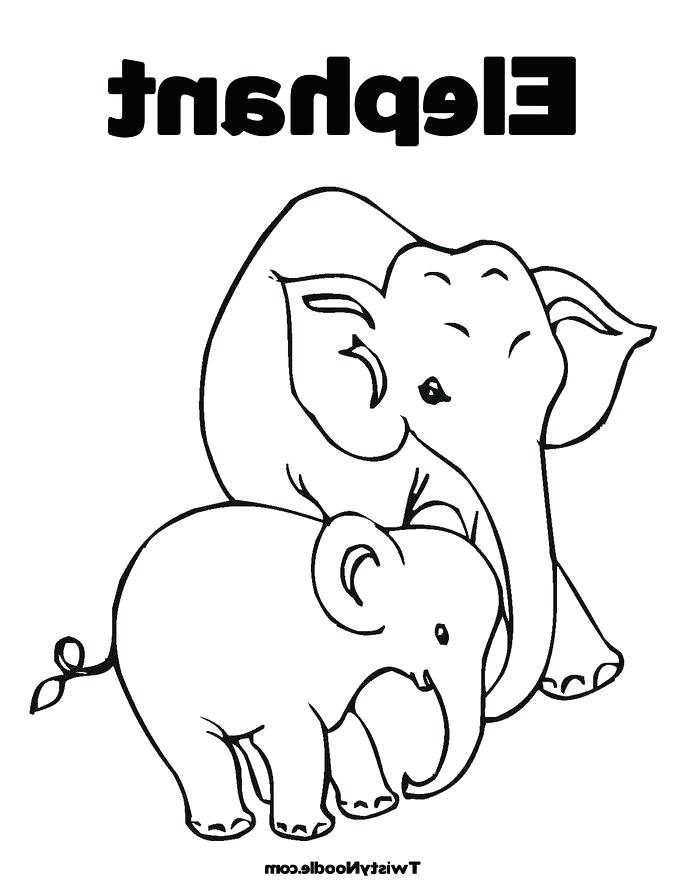 685x886 Baby Elephant Coloring Page E Is For Elephant Coloring Page E