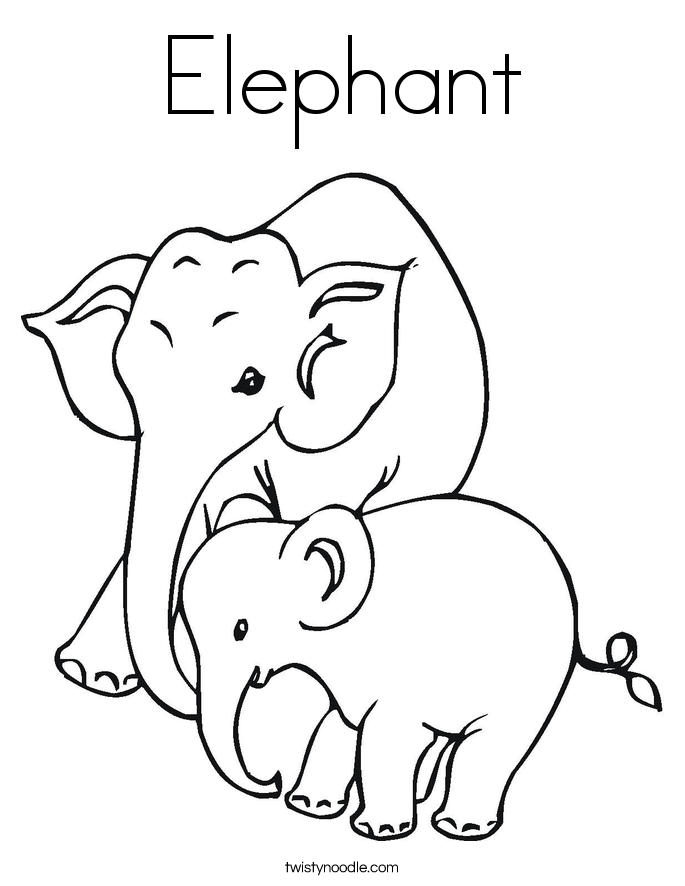 685x886 Baby Elephant Coloring Pages