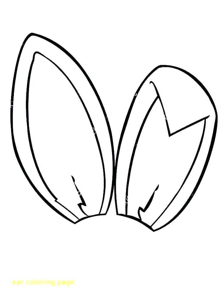 750x1000 Ears Coloring Page Elephant Ears Coloring Pages Listening Ears