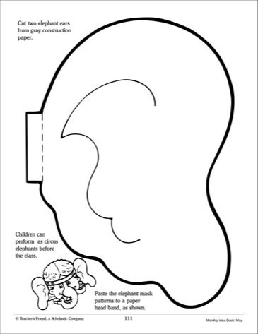 365x473 Elephant Mask Pattern