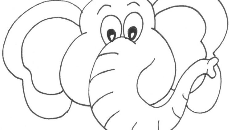 750x425 Elephant Face Coloring Page Elephant Face Coloring Pages Lovely