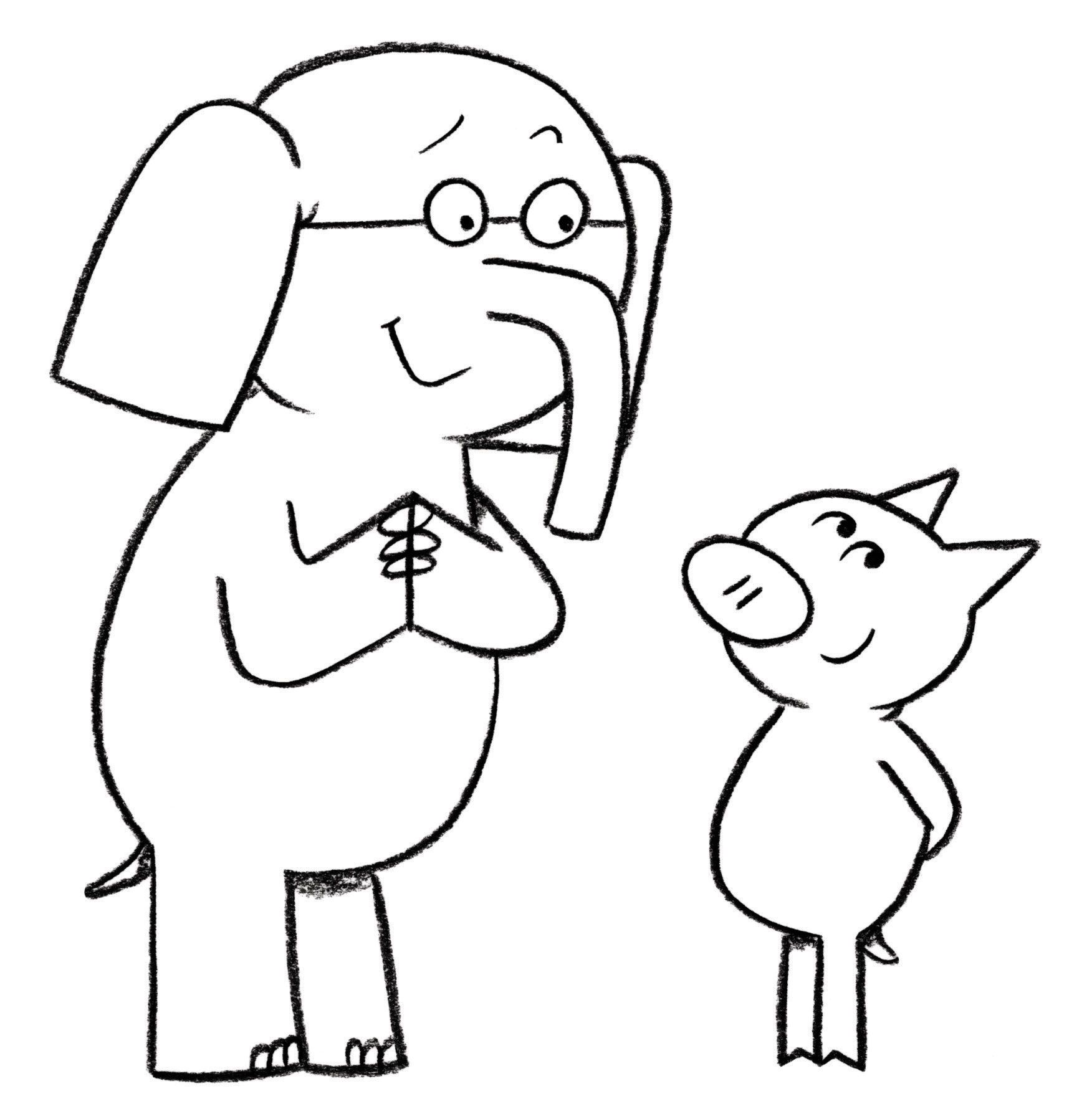 1752x1780 Insider Gerald And Piggie Coloring Pages Eleph