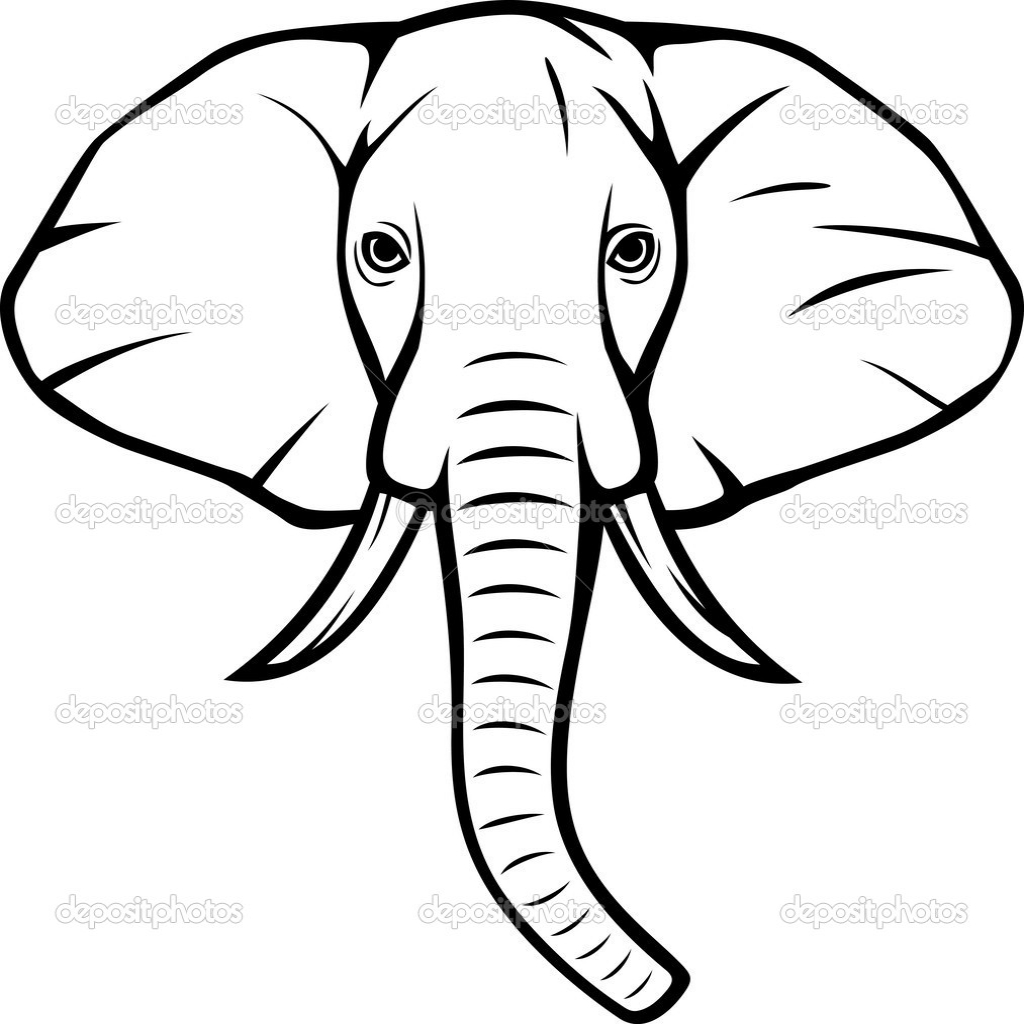 1024x1024 Pix For Indian Elephant Head Drawings Clean Lines