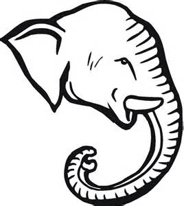 268x300 Elephant Head Coloring Pages
