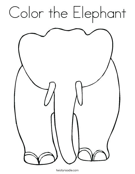 468x605 Elephant Head Coloring Pages Color Page Blank Child