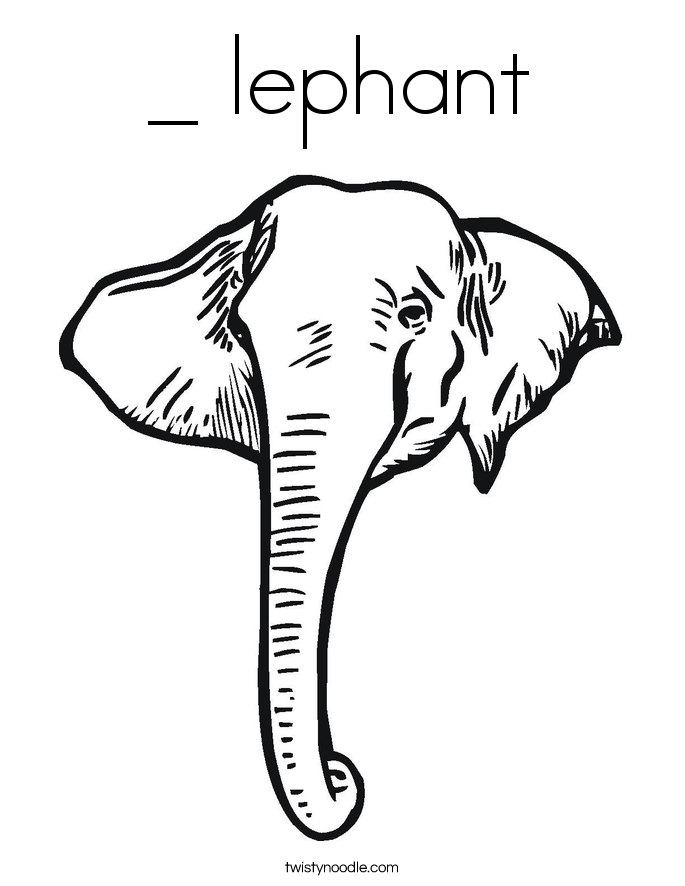 685x886 Lephant Coloring Page