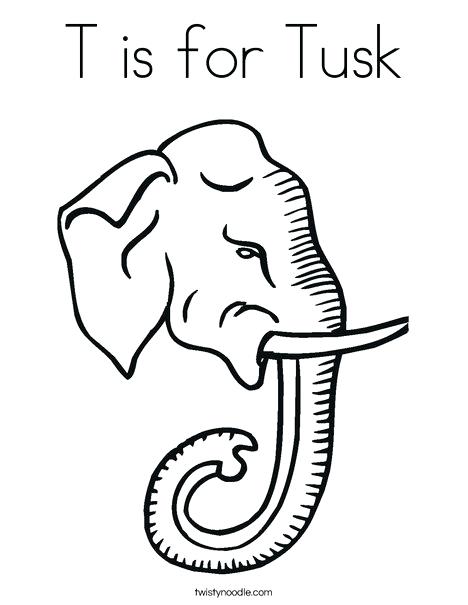 468x605 Elephant Head Coloring Page