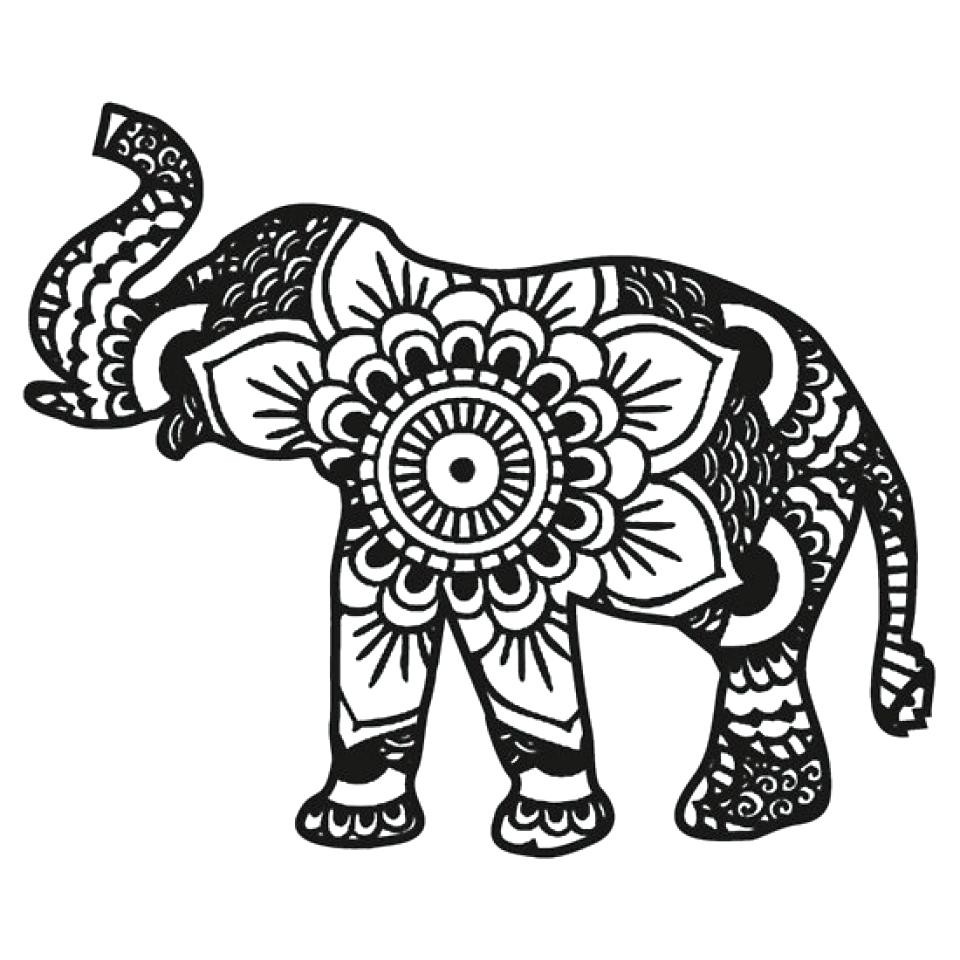 960x960 Elephant Mandala Coloring Pages Get Bubbles