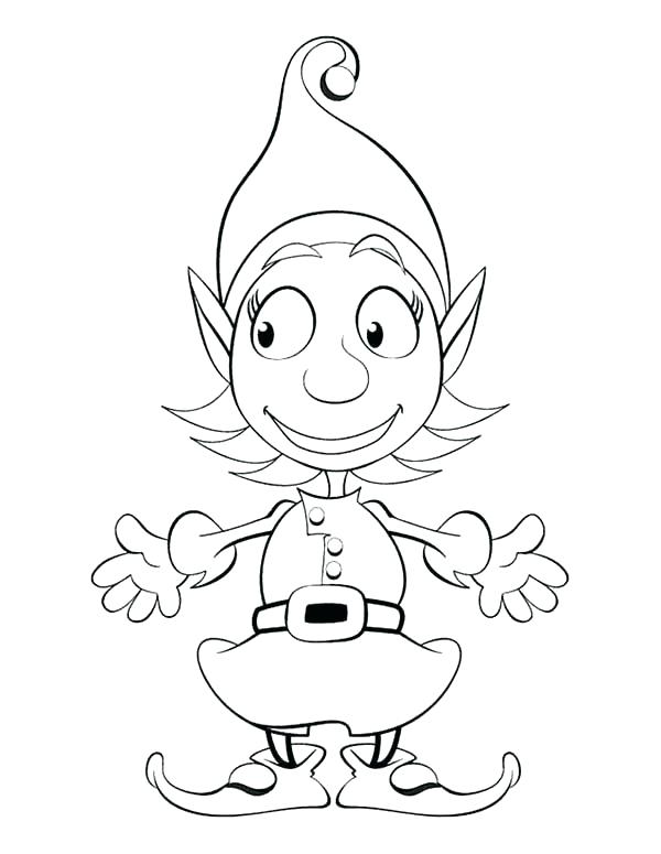 600x775 Free Printable Elf Coloring Pages Elf Coloring Free Printable Elf