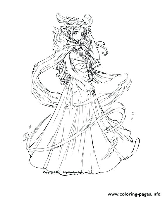 564x678 Anime Coloring Pages Anime Elf Coloring Pages Free Anime Coloring