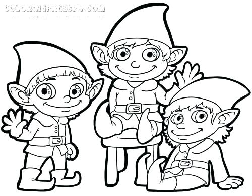500x390 Christmas Elf Coloring Pages Also Elf Coloring Pages Coloring