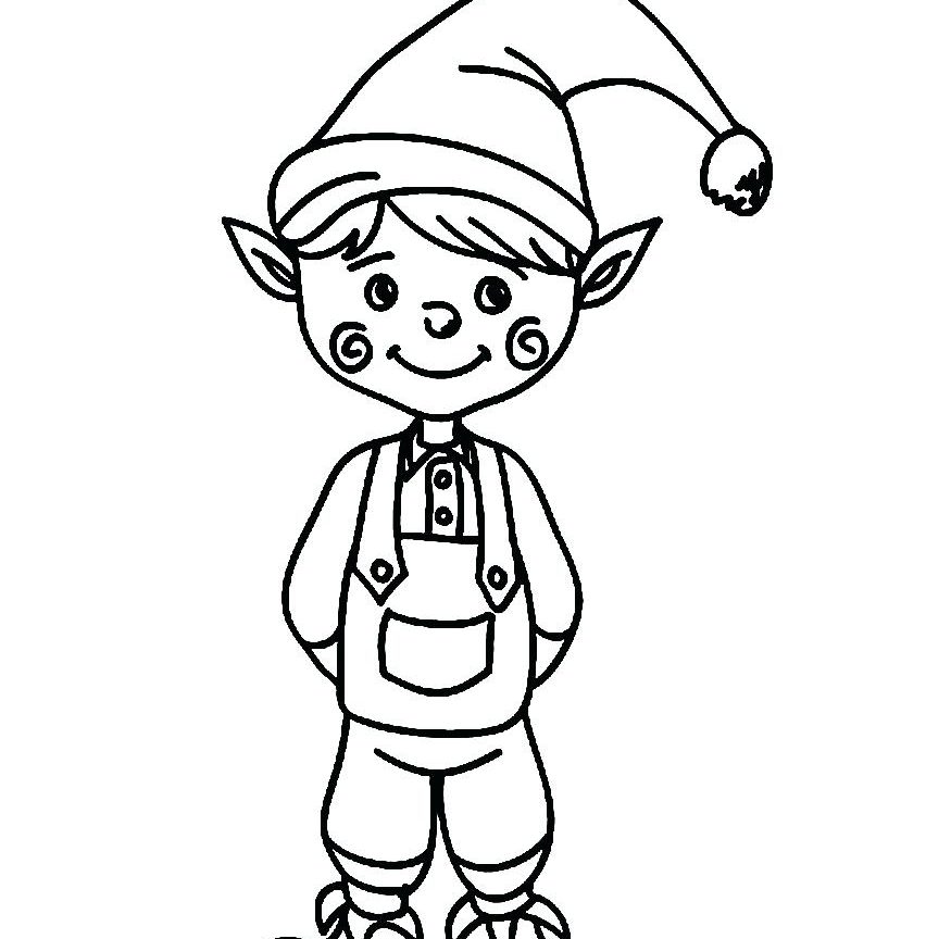 852x864 Elf Coloring Pages For Preschool On The Shelf Girl Boy