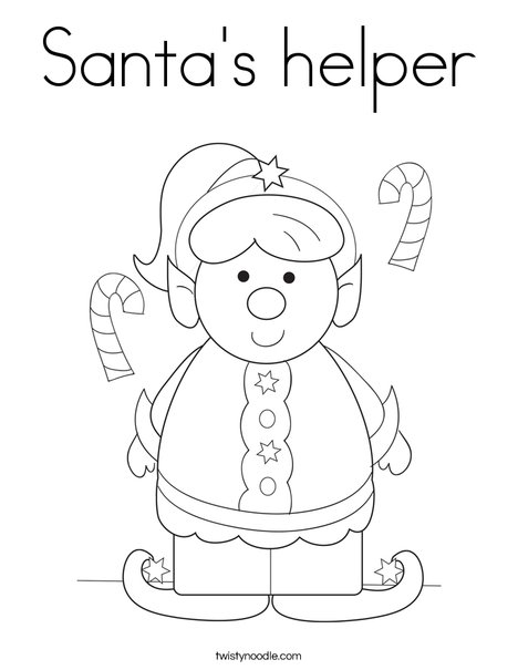 468x605 Santa's Helper Coloring Page