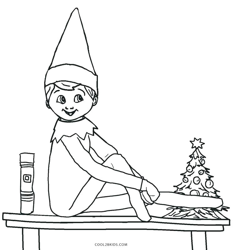 777x800 Elf Coloring Page Elf On The Shelf Coloring Book Also Elf Coloring