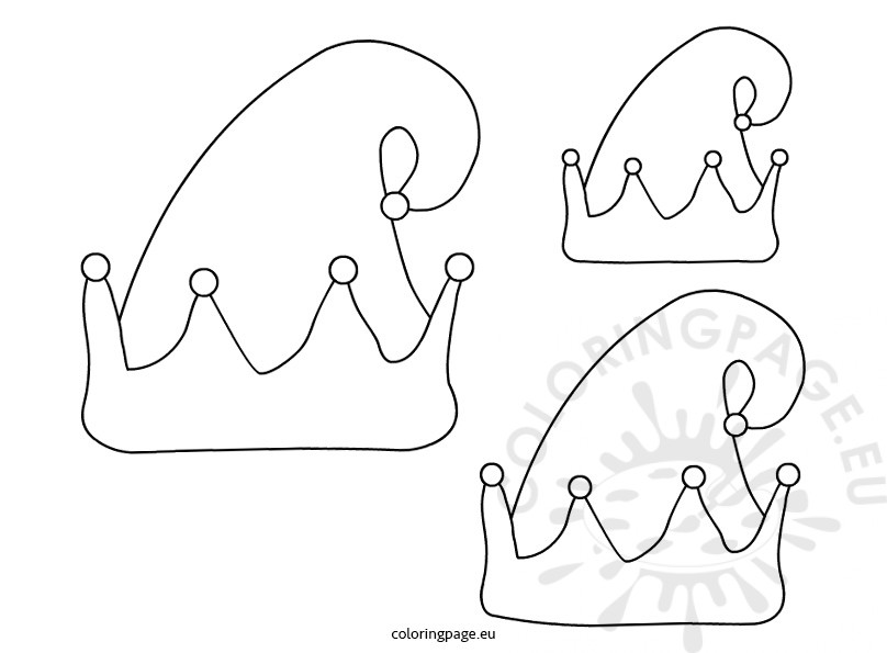 808x595 Elf Hat Template Coloring Page