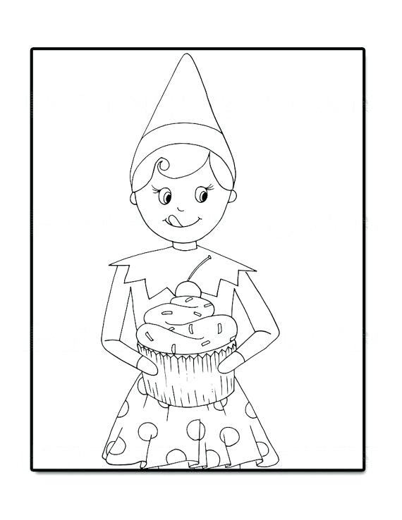 570x738 Girl Elf On The Shelf Coloring Pages
