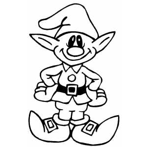 300x300 Elf Coloring Pages Elf Coloring Page