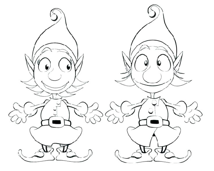 736x589 Elf Coloring Sheets Christmas Elf Coloring Sheets