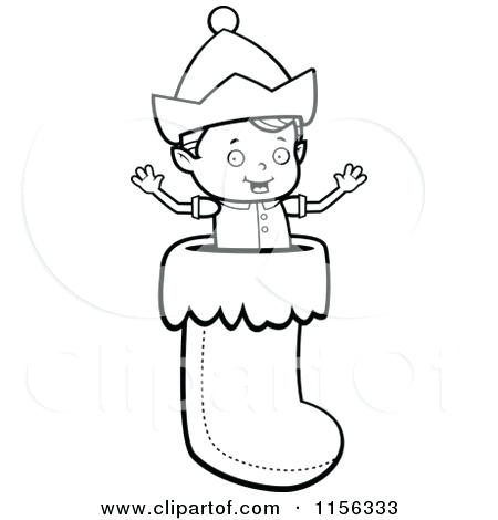 450x470 Elf Hat Coloring Page Cartoon Of A Black And White Tiny Elf