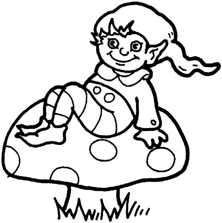 720x723 Elf Coloring Page For Kids