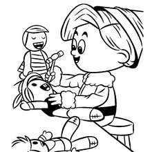 220x220 Rudolph, Santa Claus And Hermey The Elf Coloring Pages
