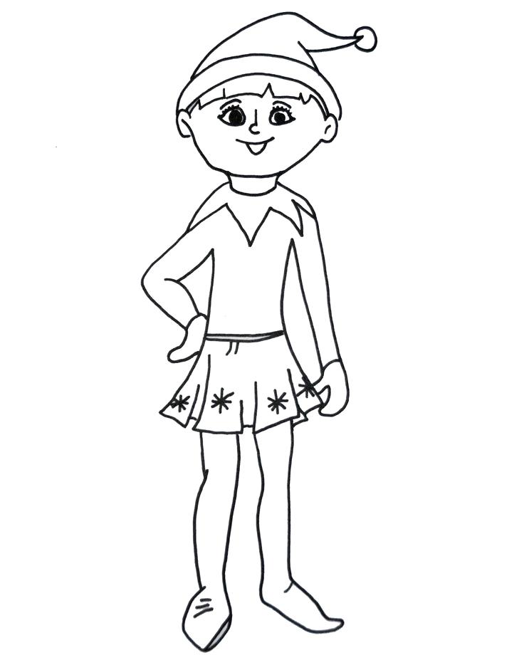 736x920 Elf On Shelf Coloring Pages Free Elf Coloring Pages Able Free Elf