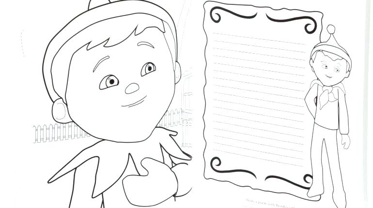 770x430 Elf On The Shelf Coloring Pages Also Elf On The Shelf Coloring