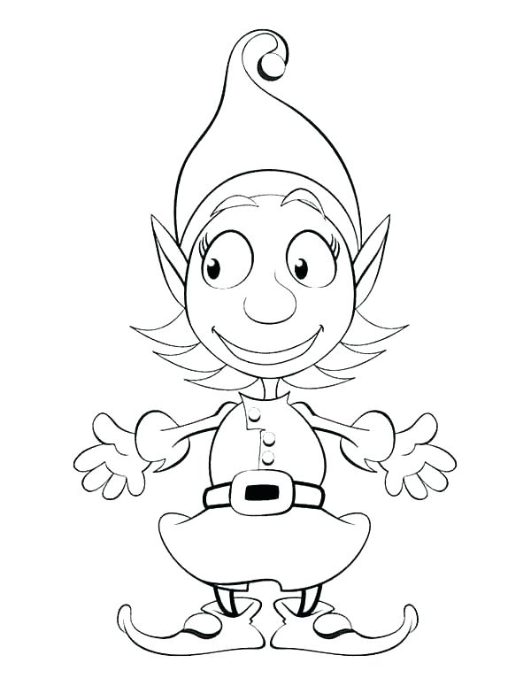 600x775 Elf On Shelf Coloring Pages For X Free Printable Elf
