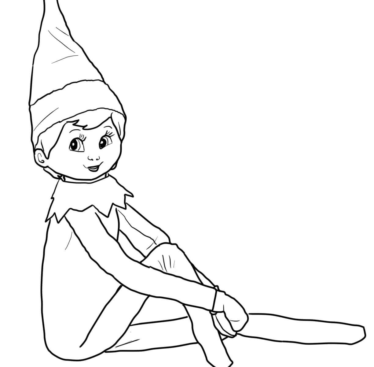 Coloring Pages Of Elves On Shelves Coloring Pages