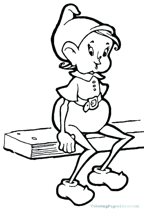610x900 Coloring Pages Elves